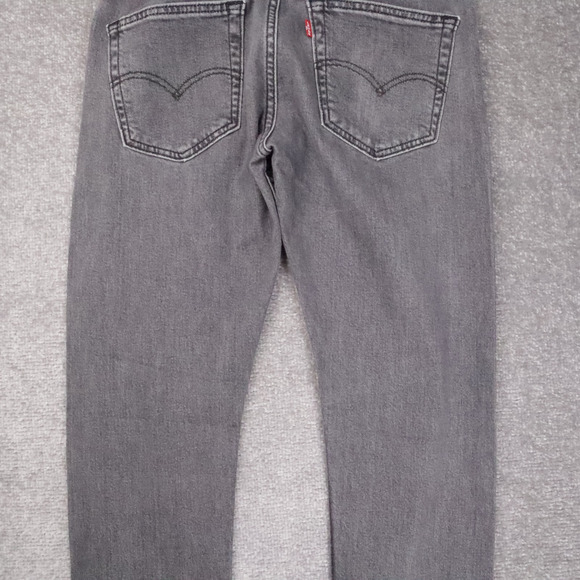 Levi's 512 Slim Fit Tapered Leg 31x30 Dark Wash Gray Denim Jeans - Picture 12 of 14